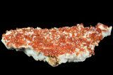 Ruby Red Vanadinite Crystals on Pink Barite - Morocco #82376-2